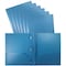 Better Office Products 2 Pocket Heavyweight Plastic Folder Portfolio With Prongs, Letter Size, Light Blue, 24PK 86621 - alternate 5